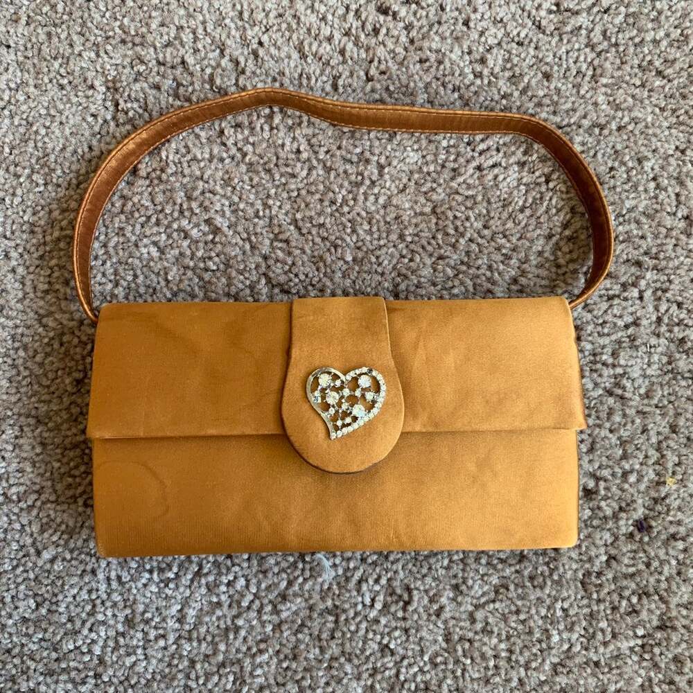 Golden Silky Night Out Wristlet Clutch